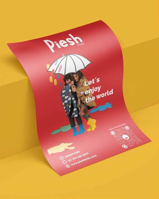 Afiche de Piesh Kids con botas amarillas